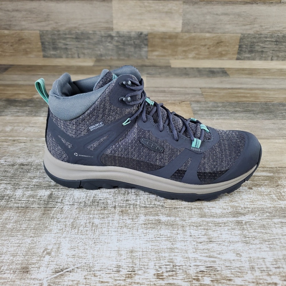 Keen Teradora II Womens Hiking Boots Sz 9.5 Magnet Ocean Wave Waterproof Lace Up